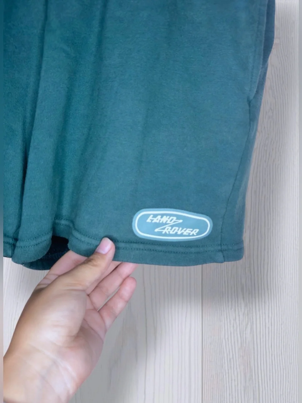 PACSUN x LAND ROVER Vintage Style Teal Graphic Sweat Shorts